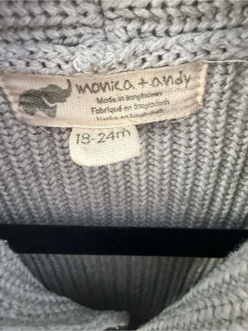 Shawl-Collar Knit Toddler Cardigan Jacket - Light Gray